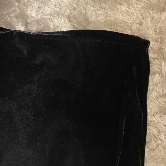 Black Velvet Material Girl Dress Size Large - Picture 10 of 10